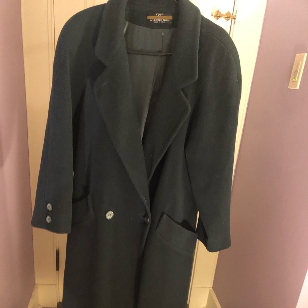 Vintage Forest Green Wool London Fog Coat